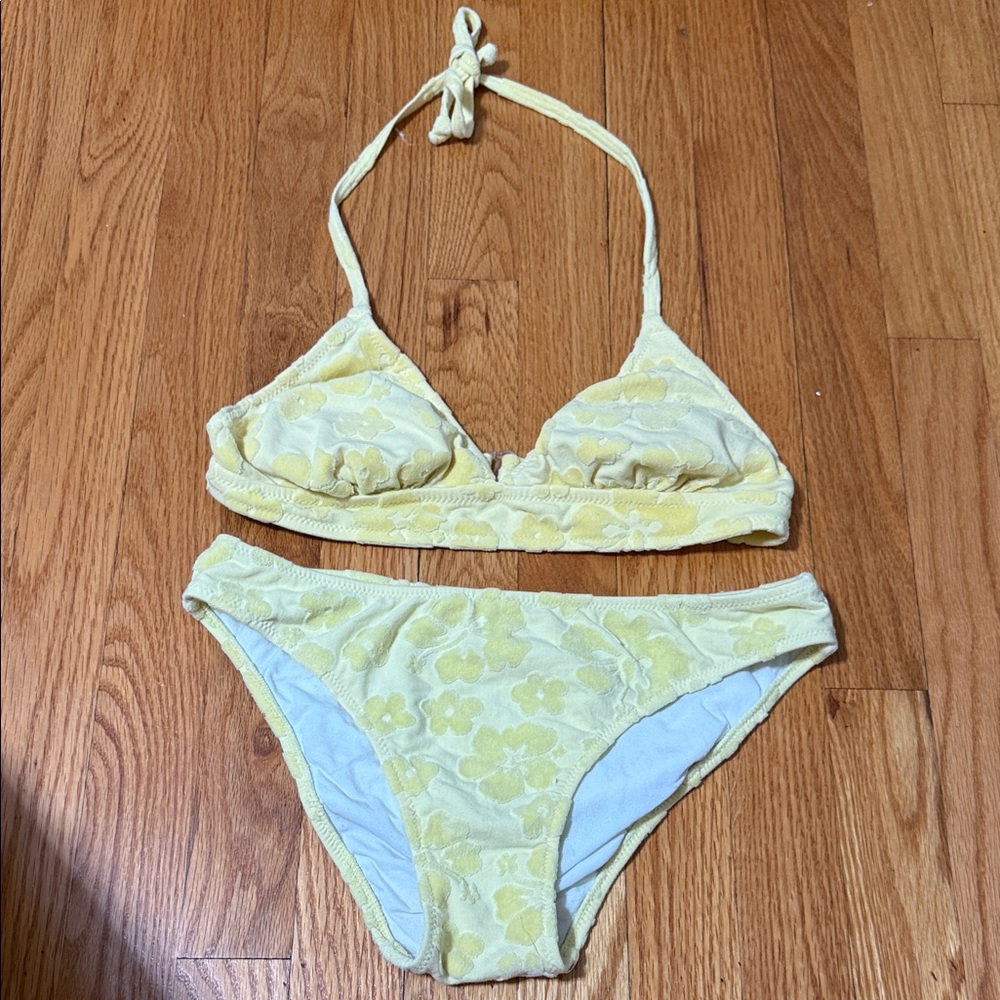 Xhilaration Yellow Floral Bikini